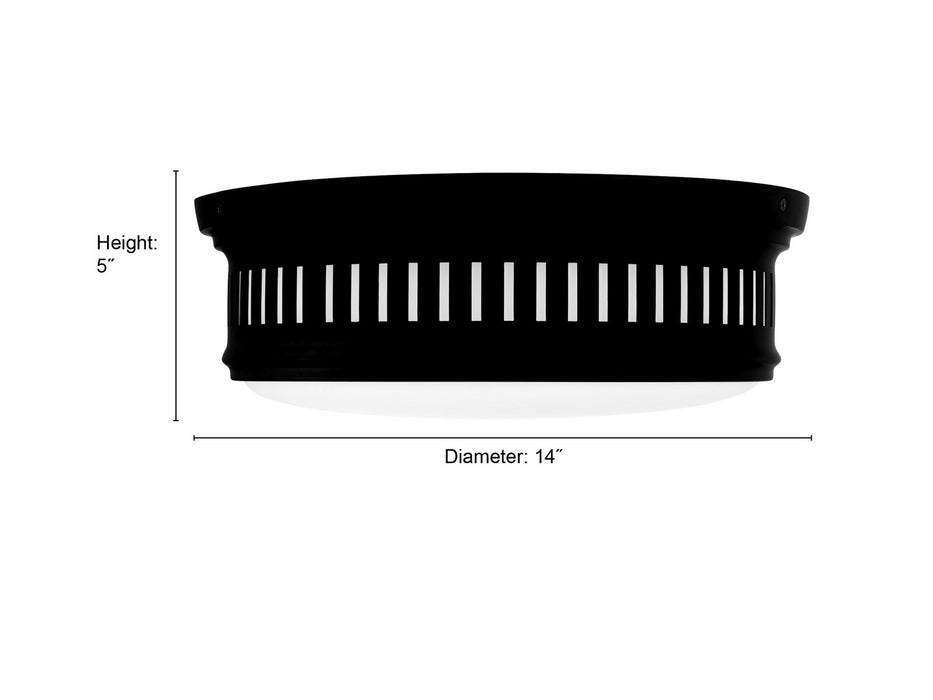 Millennium - 95102-MB - Two Light Flush Mount - Velune - Matte Black