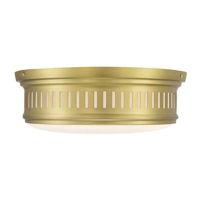 Millennium - 95102-VB - Two Light Flush Mount - Velune - Vintage Brass
