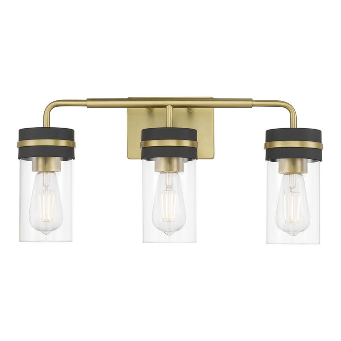 Millennium - 95203-VB/MB - Three Light Vanity - Marbridge - Vintage Brass