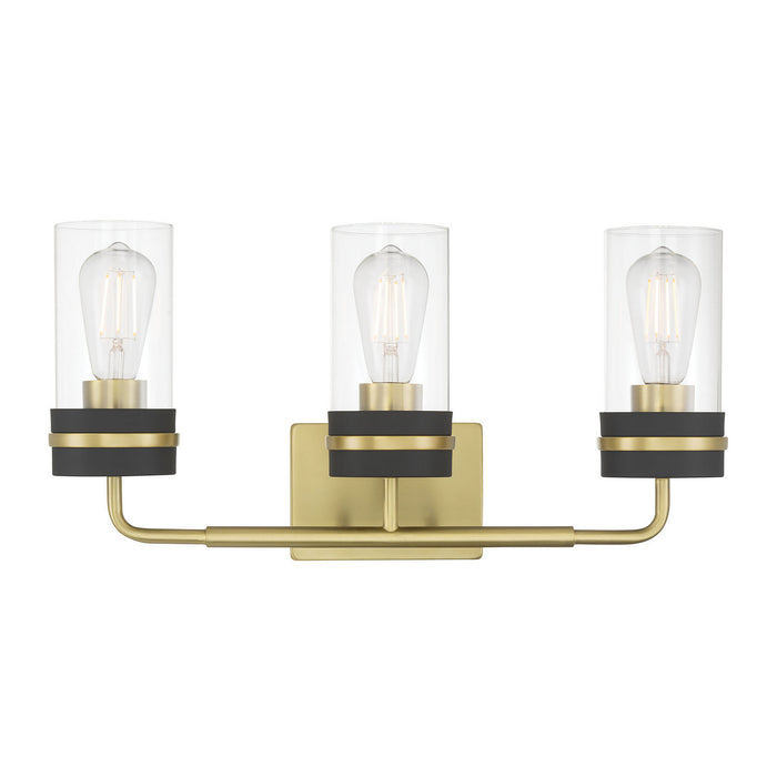 Millennium - 95203-VB/MB - Three Light Vanity - Marbridge - Vintage Brass