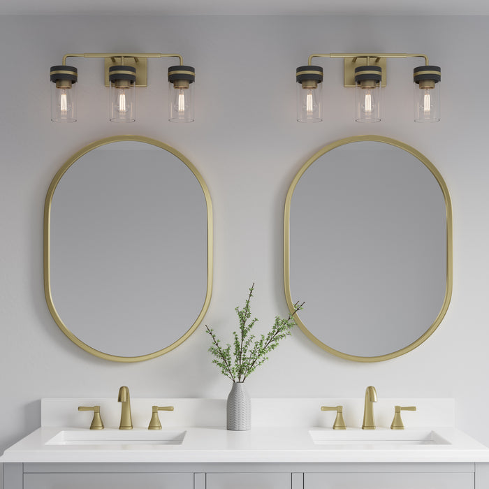 Millennium - 95203-VB/MB - Three Light Vanity - Marbridge - Vintage Brass