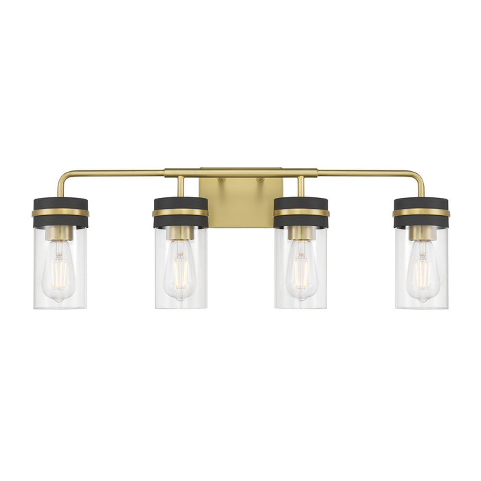 Millennium - 95204-VB/MB - Four Light Vanity - Marbridge - Vintage Brass
