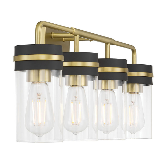 Millennium - 95204-VB/MB - Four Light Vanity - Marbridge - Vintage Brass