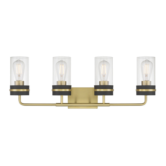 Millennium - 95204-VB/MB - Four Light Vanity - Marbridge - Vintage Brass