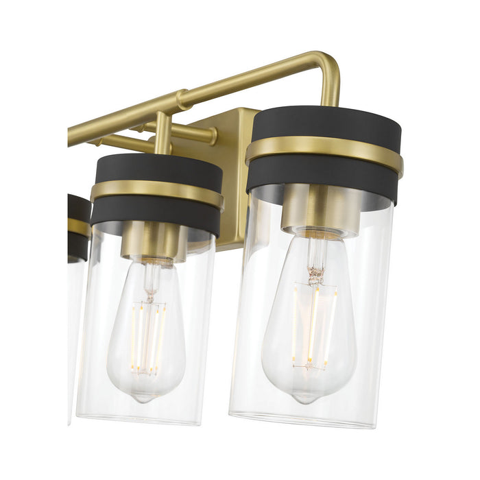 Millennium - 95204-VB/MB - Four Light Vanity - Marbridge - Vintage Brass