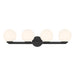 Millennium - 97004-MB - Four Light Vanity - Ardeva - Matte Black
