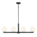 Millennium - 97104-MB - Four Light Linear Chandelier - Ardeva - Matte Black