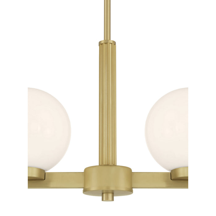 Millennium - 97104-VB - Four Light Linear Chandelier - Ardeva - Vintage Brass