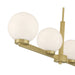 Millennium - 97104-VB - Four Light Linear Chandelier - Ardeva - Vintage Brass