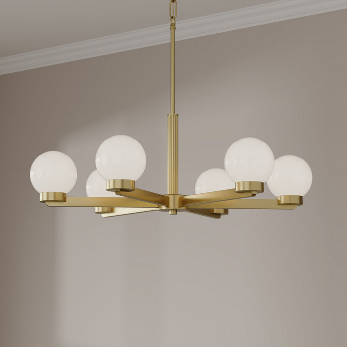 Millennium - 97106-VB - Six Light Chandelier - Ardeva - Vintage Brass