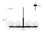 Millennium - 97108-MB - Eight Light Chandelier - Ardeva - Matte Black