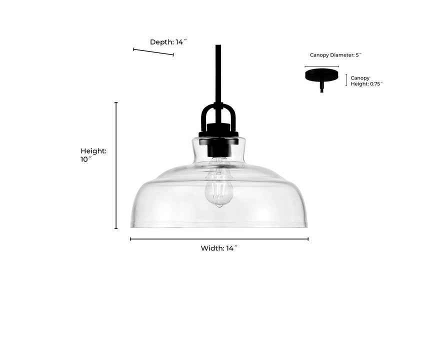 Millennium - 98101-MG - One Light Pendant - Clarien - Modern Gold