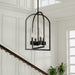 Millennium - 9904-MB - Four Light Pendant - Evandrel - Matte Black