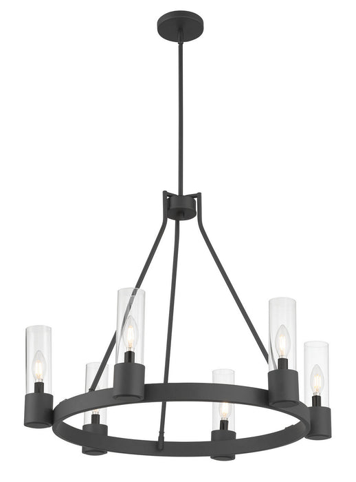 Millennium - 9906-MB - Six Light Chandelier - Evandrel - Matte Black