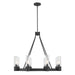 Millennium - 9908-MB - Eight Light Chandelier - Evandrel - Matte Black