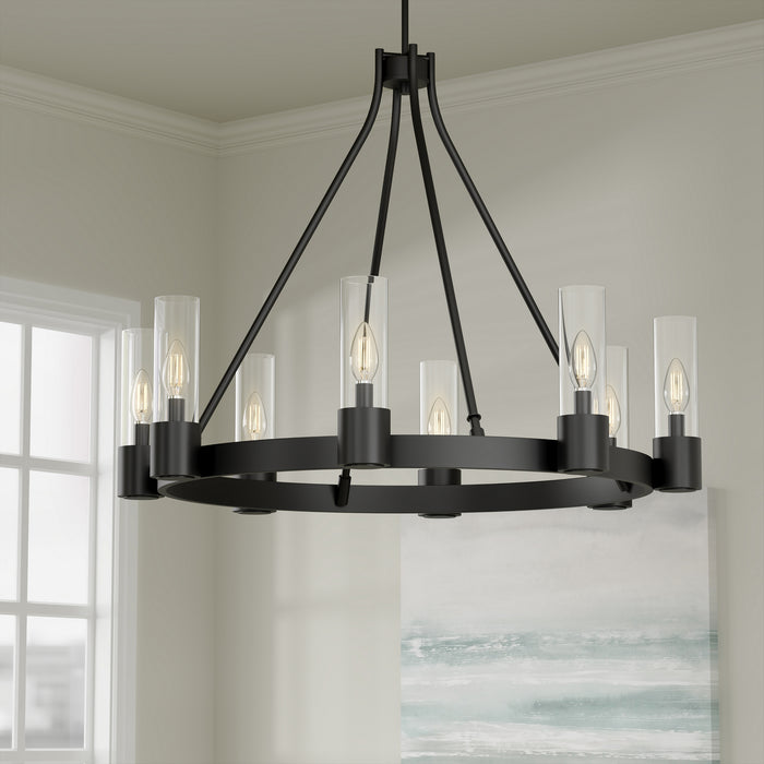 Millennium - 9908-MB - Eight Light Chandelier - Evandrel - Matte Black