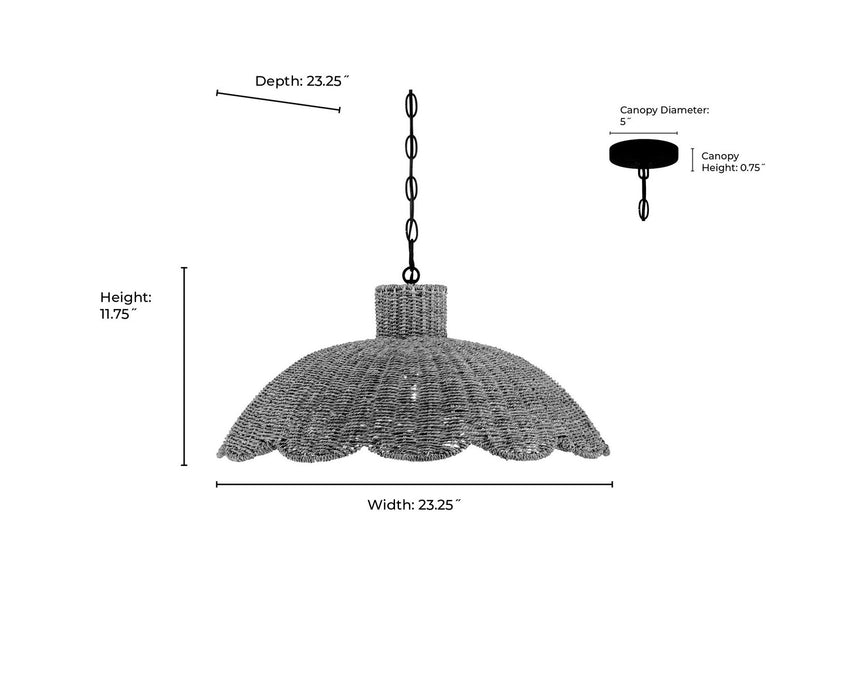 Millennium - 99201-MB - One Light Pendant - Malura - Matte Black