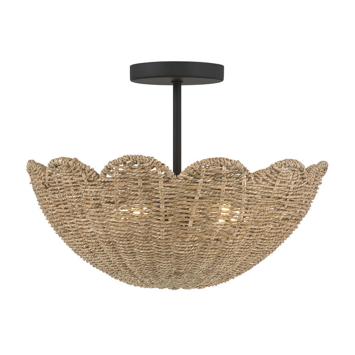 Millennium - 99202-MB - Two Light Semi-Flush Mount - Malura - Matte Black