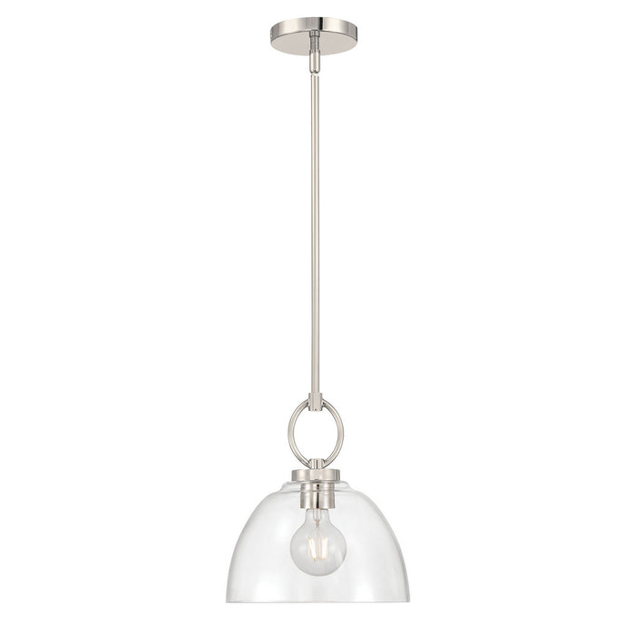 Millennium - 9951-PN - One Light Pendant - Velto - Polished Nickel