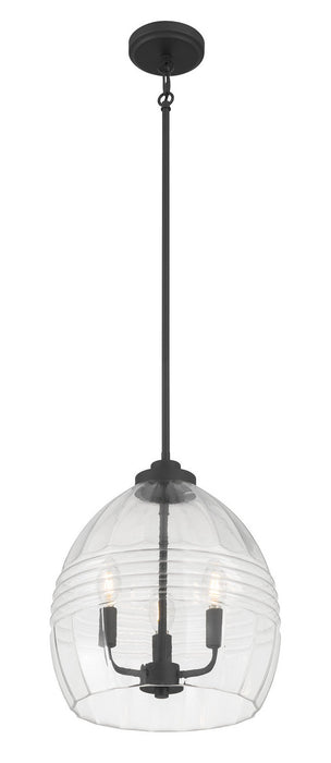 Millennium - 9983-MB - Three Light Pendant - Miravelle - Matte Black
