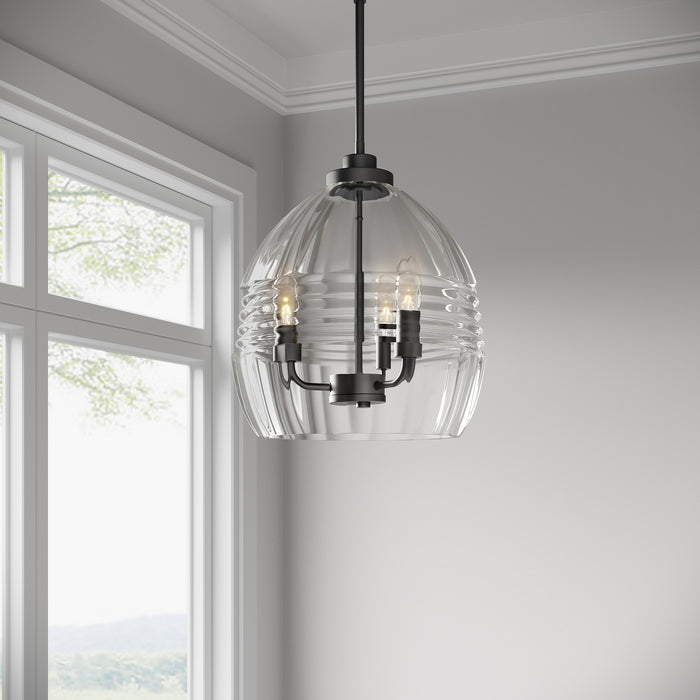 Millennium - 9983-MB - Three Light Pendant - Miravelle - Matte Black