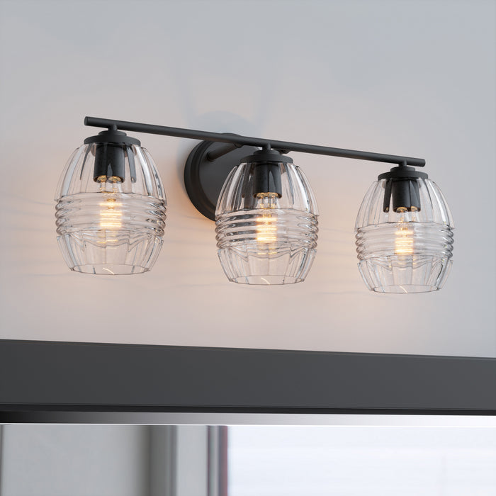 Millennium - 9993-MB - Three Light Vanity - Miravelle - Matte Black