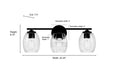 Millennium - 9993-MB - Three Light Vanity - Miravelle - Matte Black