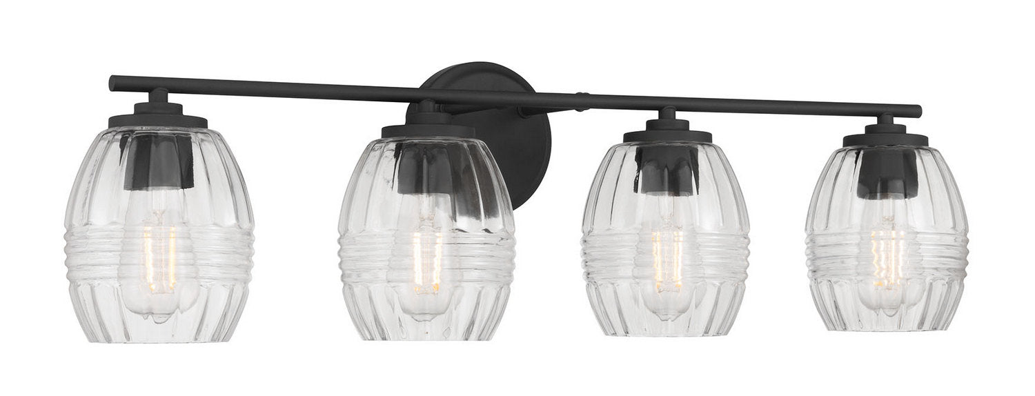 Millennium - 9994-MB - Four Light Vanity - Miravelle - Matte Black
