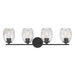 Millennium - 9994-MB - Four Light Vanity - Miravelle - Matte Black