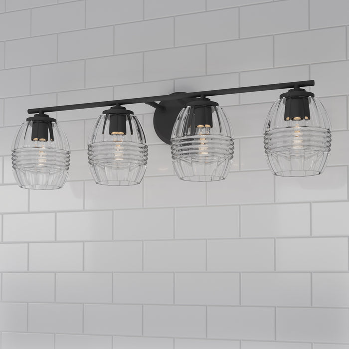 Millennium - 9994-MB - Four Light Vanity - Miravelle - Matte Black