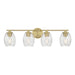 Millennium - 9994-VB - Four Light Vanity - Miravelle - Vintage Brass