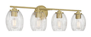 Millennium - 9994-VB - Four Light Vanity - Miravelle - Vintage Brass
