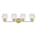 Millennium - 9994-VB - Four Light Vanity - Miravelle - Vintage Brass