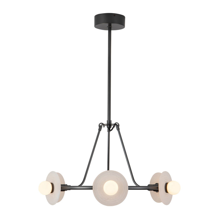 Alora - CH346028UBAR - LED Chandelier - Dahlia - Urban Bronze/Alabaster