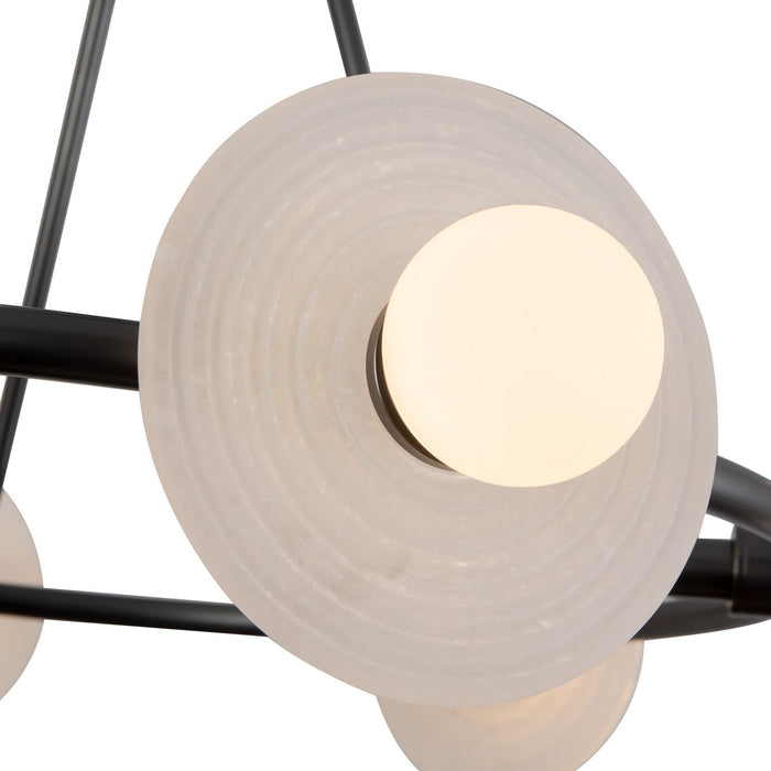 Alora - CH346028UBAR - LED Chandelier - Dahlia - Urban Bronze/Alabaster