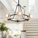 Alora - CH346028UBAR - LED Chandelier - Dahlia - Urban Bronze/Alabaster