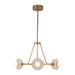 Alora - CH346028VBAR - LED Chandelier - Dahlia - Vintage Brass/Alabaster