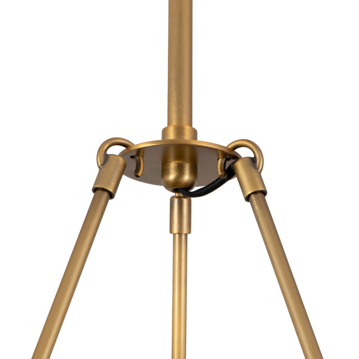 Alora - CH346028VBAR - LED Chandelier - Dahlia - Vintage Brass/Alabaster