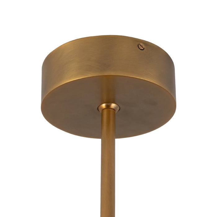 Alora - CH346028VBAR - LED Chandelier - Dahlia - Vintage Brass/Alabaster