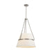 Alora - PD546719BNWL - One Light Pendant - Oliver - Brushed Nickel/White Linen