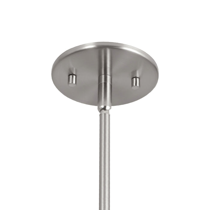 Alora - PD546719BNWL - One Light Pendant - Oliver - Brushed Nickel/White Linen
