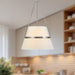 Alora - PD546719BNWL - One Light Pendant - Oliver - Brushed Nickel/White Linen