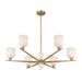 Savoy House - 1-1125-6-322 - Six Light Chandelier - Collier - Warm Brass