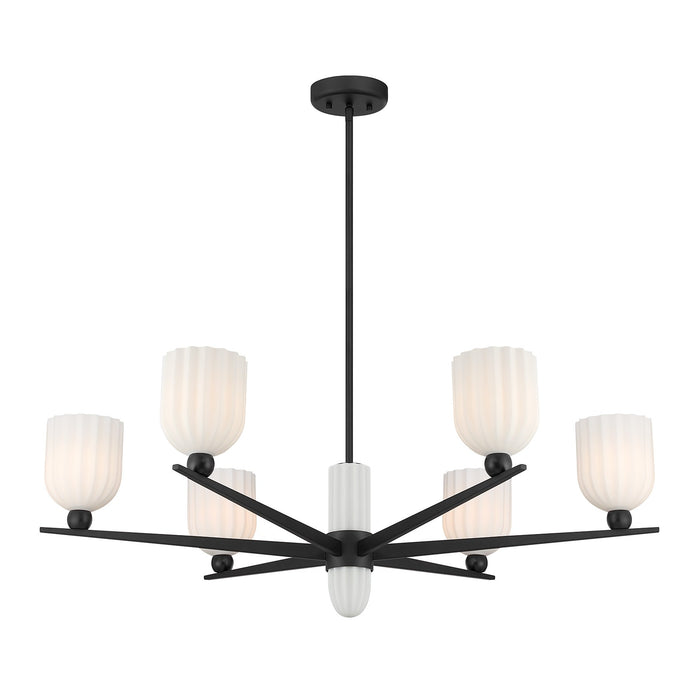 Savoy House - 1-1125-6-89 - Six Light Chandelier - Collier - Matte Black