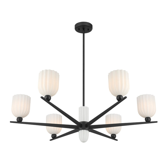 Savoy House - 1-1125-6-89 - Six Light Chandelier - Collier - Matte Black