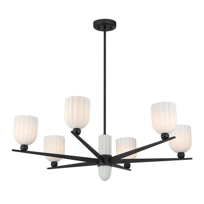 Savoy House - 1-1125-6-89 - Six Light Chandelier - Collier - Matte Black