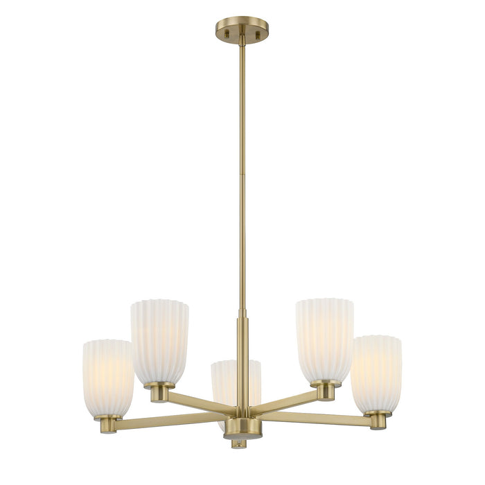 Savoy House - 1-1246-5-127 - Five Light Chandelier - Baldwin - Noble Brass