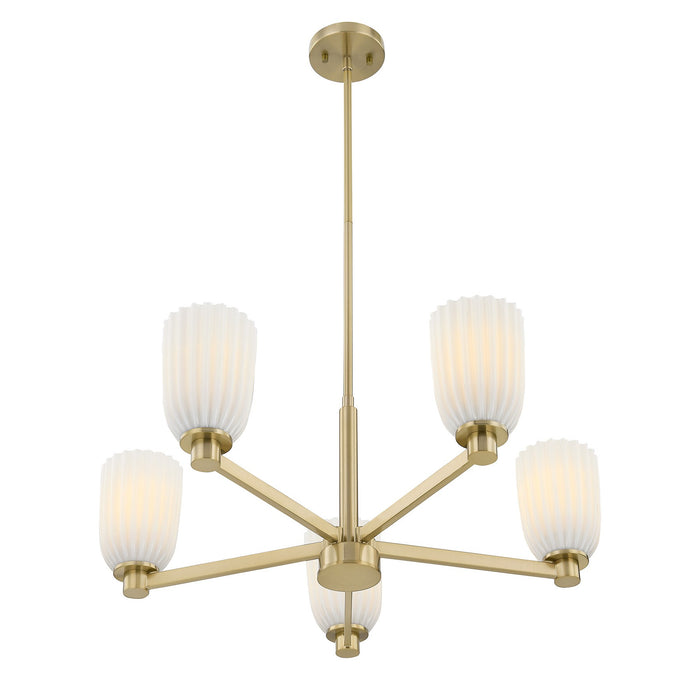 Savoy House - 1-1246-5-127 - Five Light Chandelier - Baldwin - Noble Brass