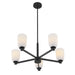 Savoy House - 1-1246-5-89 - Five Light Chandelier - Baldwin - Matte Black