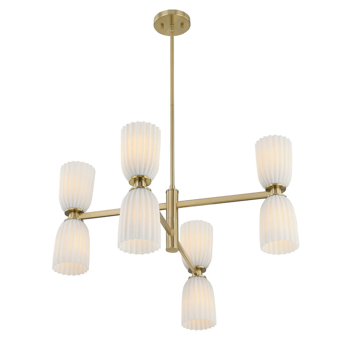 Savoy House - 1-1248-8-127 - Eight Light Chandelier - Baldwin - Noble Brass
